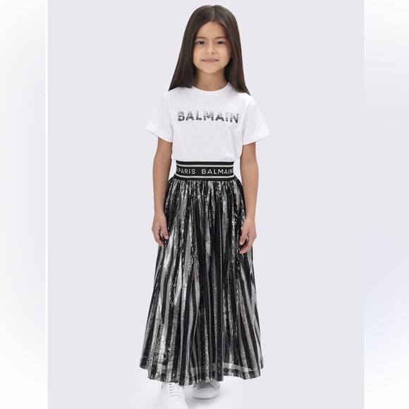 Balmain Girls Sequin Boho Maxi Skirt - Picture 1 of 11
